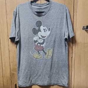 Disney Gray Mickey Mouse Short Sleeve Tee